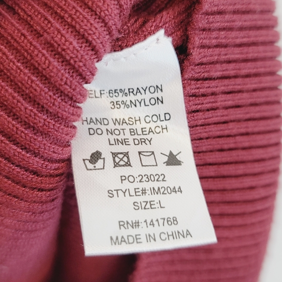 Love Republic Red Bodycon Turtle Neck Dress Large - Picture 9 of 10